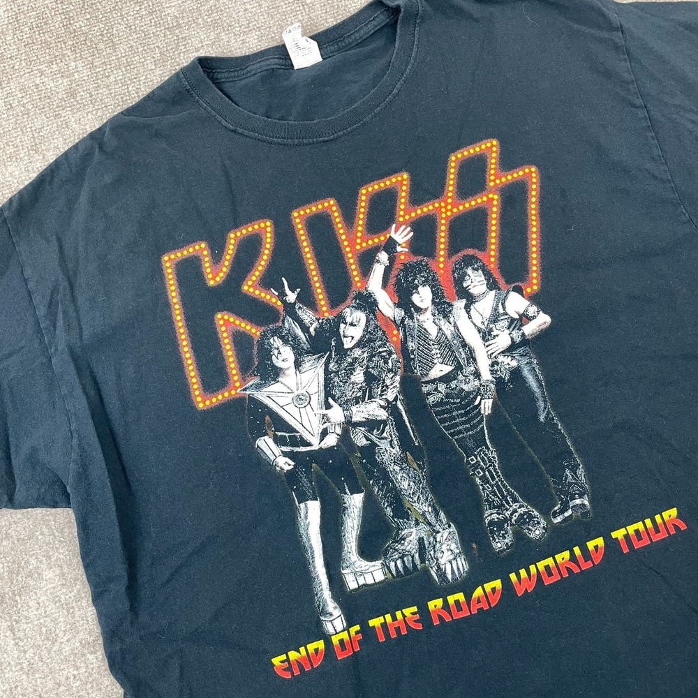 Kiss Army End Of The Road World Tour 2019 T Shirt Men XL Black Fruit OF The Loom